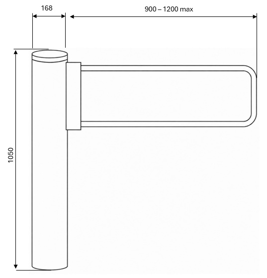 Bramka uchylna BU-DS8000-SW-SS wano wymiary