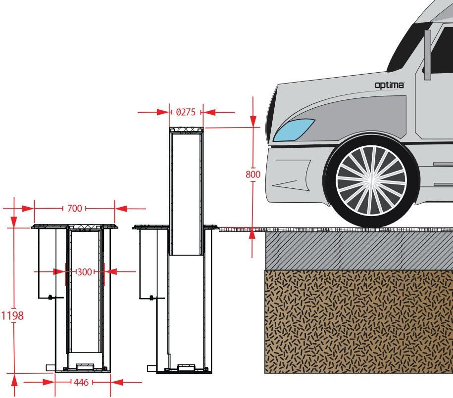 Fixed Bollard FXB-CT DEFENDER wano