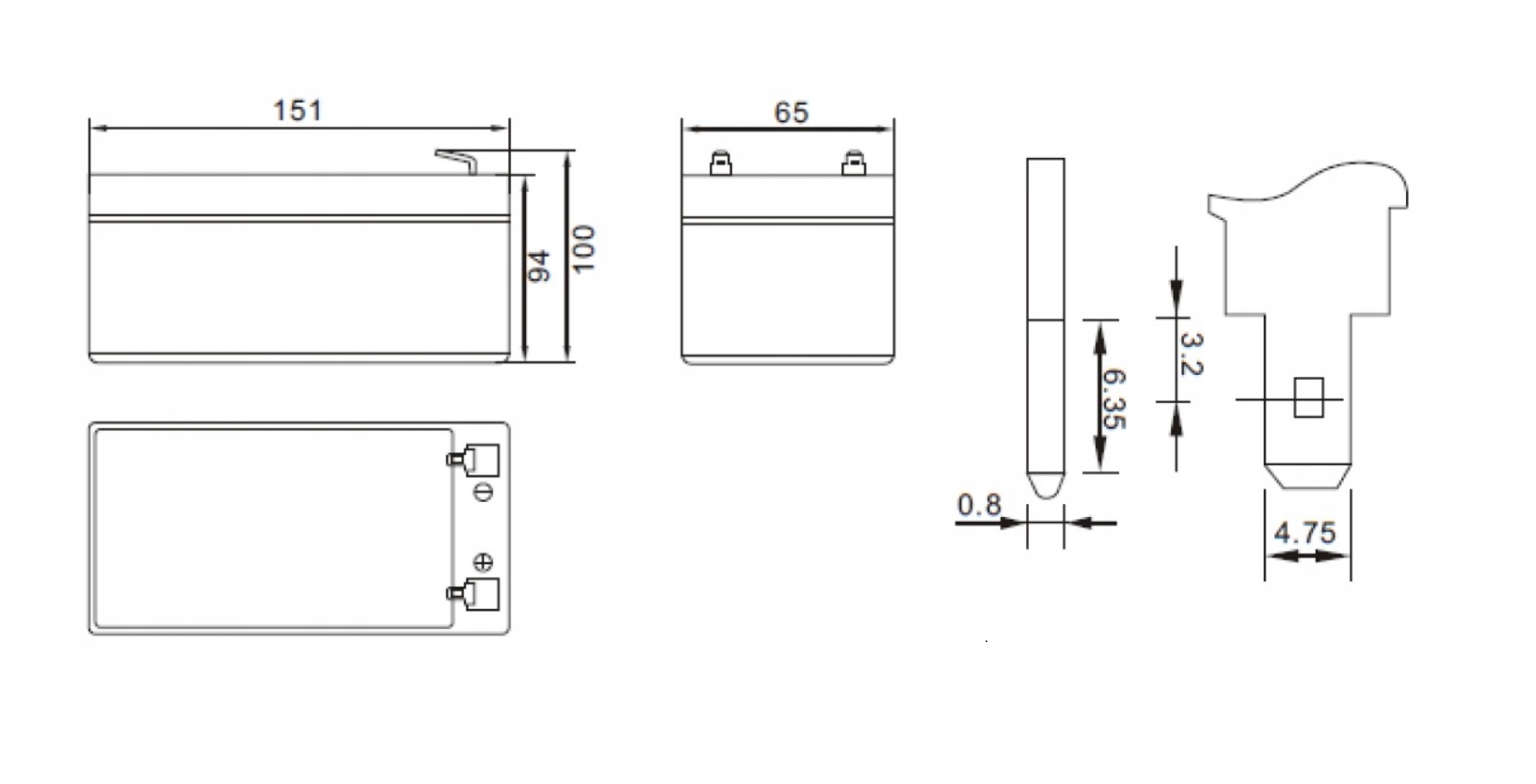 Akumulator przemysłowy MW Power 12V 7,2 Ah wano