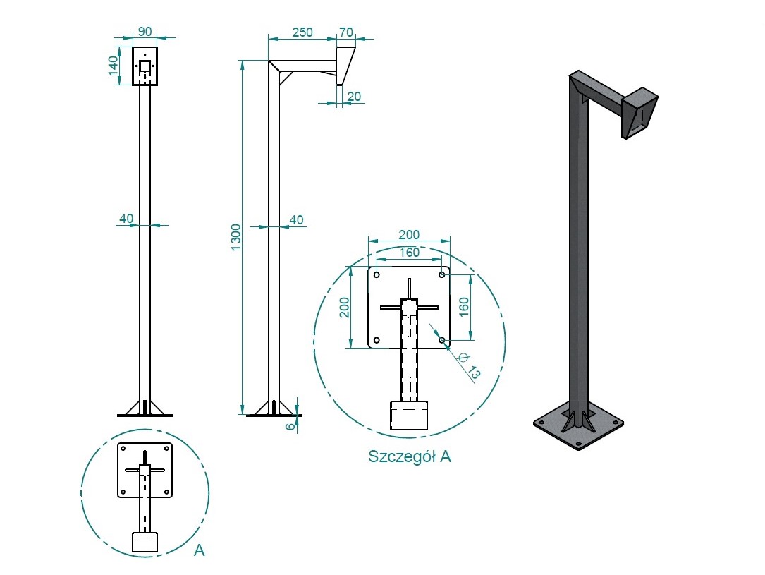Access control reader pedestal wano