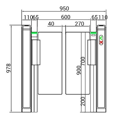 Speedgate dimensions BS-DSV70 wano