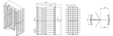 Full height turnstile BW-BFI103 wano