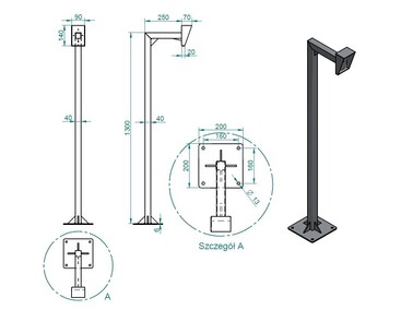 Access control reader pedestal wano