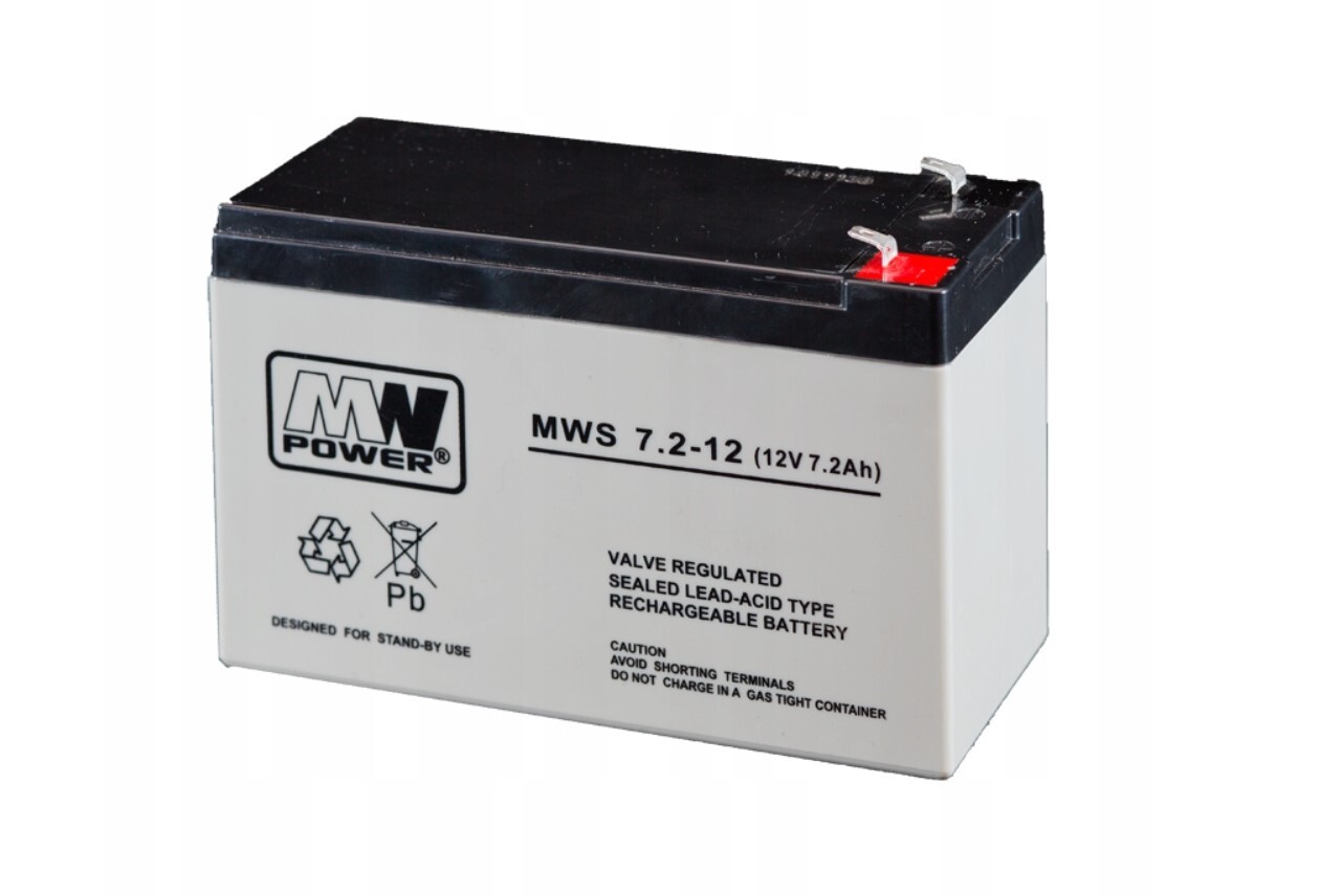 Akumulator przemysłowy MW Power 12V 7,2 Ah