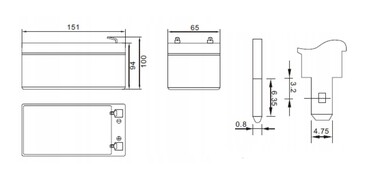 Industrial battery MW Power 12V 7.2 Ah wano