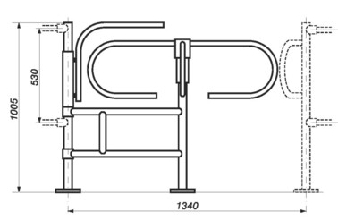 Turnstile with anti-panic system wano